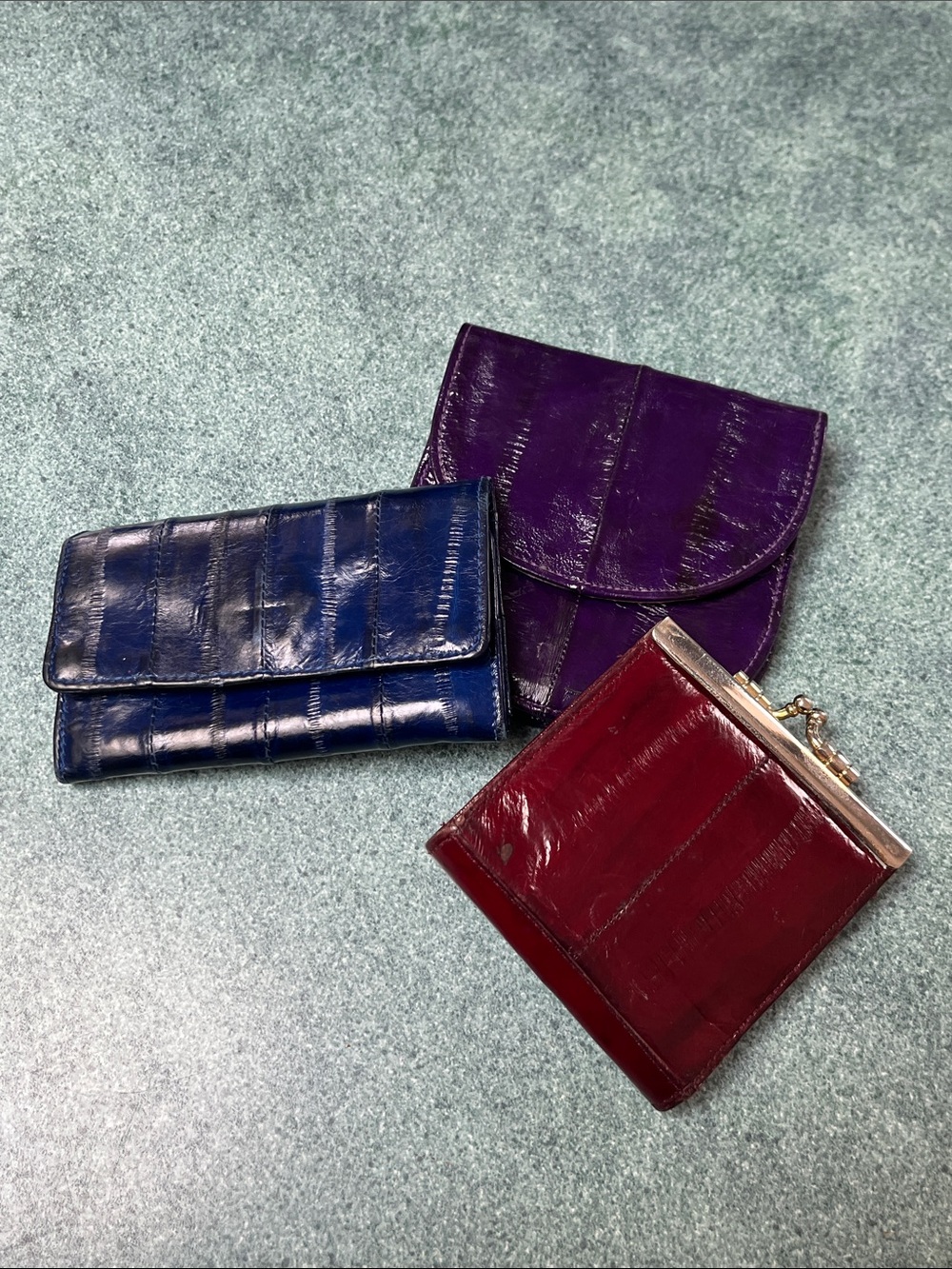 Eel Skin Mini Wallets - Picture 2 of 12